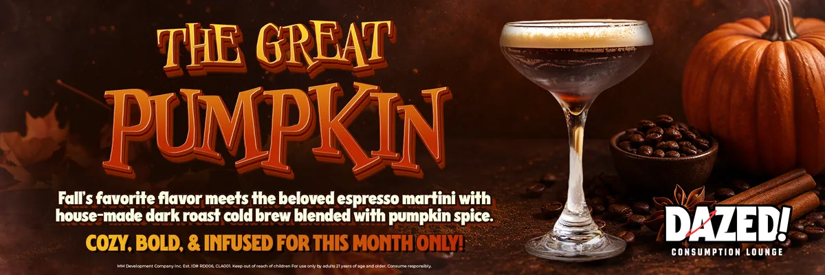 October cocktail of the month at DAZED lounge. The Great Pumpkin